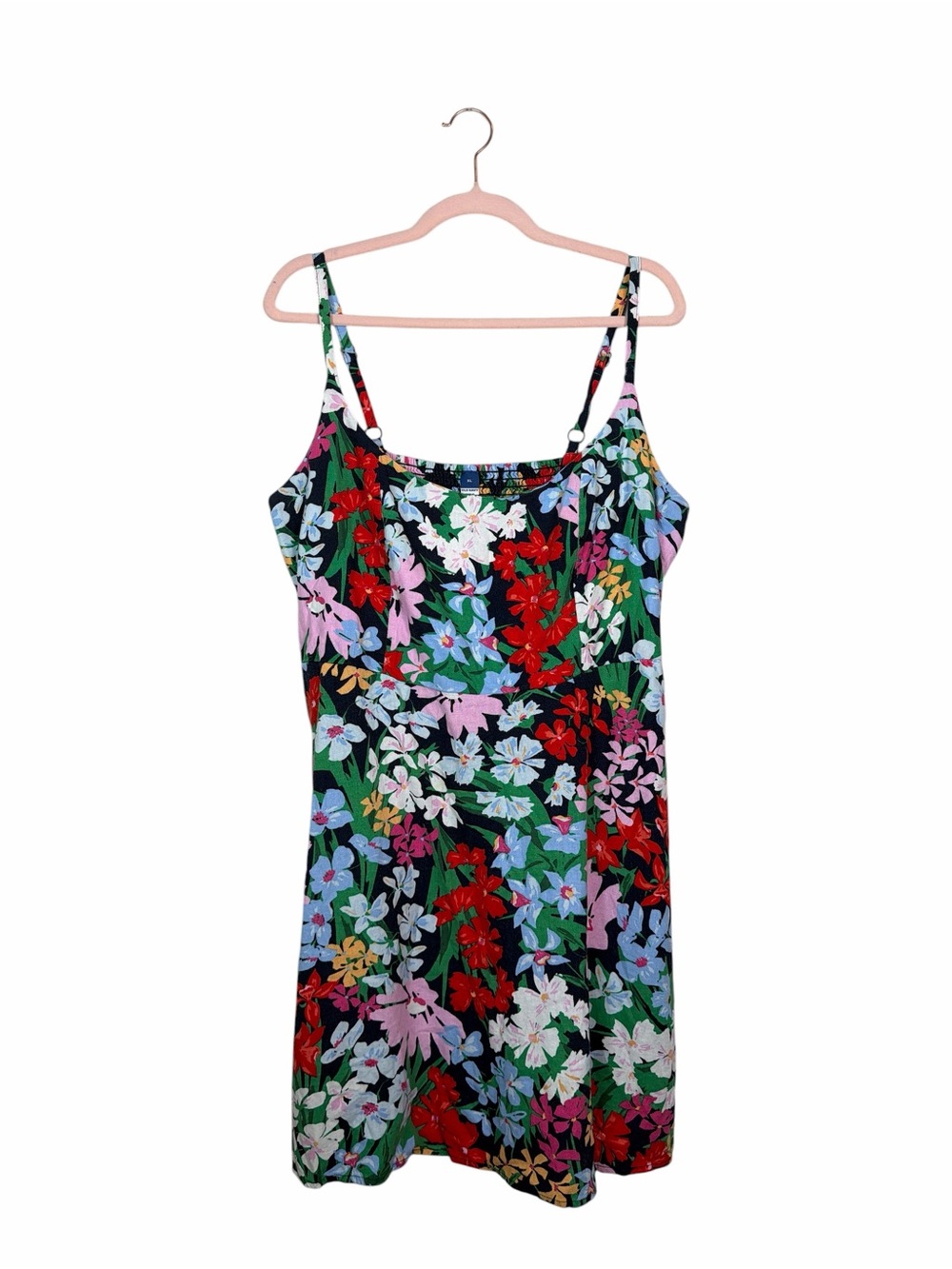 Old Navy XL Floral Linen Blend Fit & Flare Cami Mini Sundress